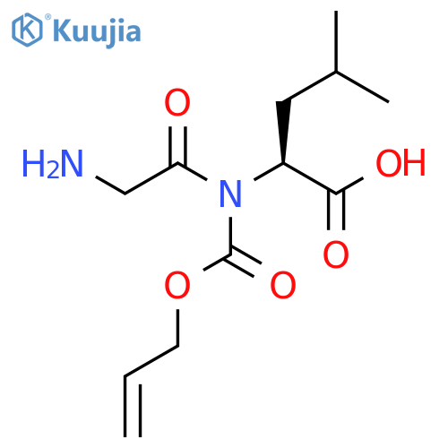 (2S)-2-{2-amino-N-[(prop-2-en-1-yloxy)carbonyl]acetamido}-4-methylpentanoic acid structure