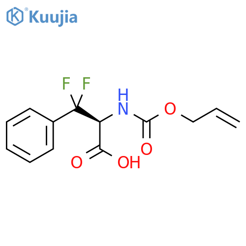 (2S)-3,3-difluoro-3-phenyl-2-{(prop-2-en-1-yloxy)carbonylamino}propanoic acid structure