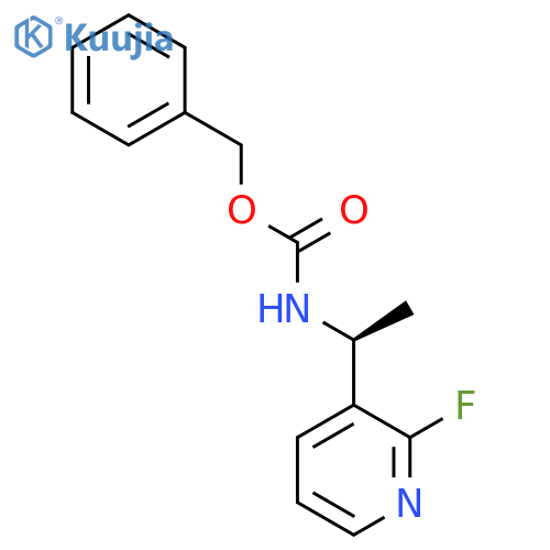 benzyl N-[(1S)-1-(2-fluoropyridin-3-yl)ethyl]carbamate structure