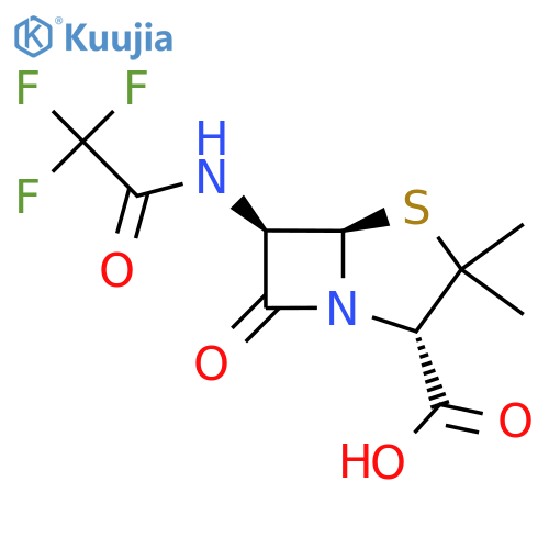 (2S,5R,6R)-3,3-dimethyl-7-oxo-6-(2,2,2-trifluoroacetamido)-4-thia-1-azabicyclo3.2.0heptane-2-carboxylic acid structure