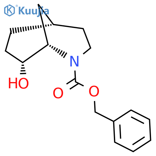 rac-benzyl (1R,5R,8S)-8-hydroxy-2-azabicyclo[3.3.1]nonane-2-carboxylate structure