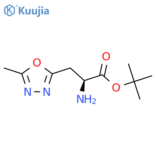 tert-butyl (2S)-2-amino-3-(5-methyl-1,3,4-oxadiazol-2-yl)propanoate structure