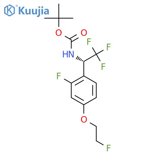 tert-butyl N-(1S)-2,2,2-trifluoro-1-2-fluoro-4-(2-fluoroethoxy)phenylethylcarbamate structure