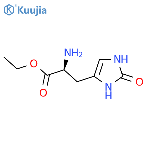 ethyl (2S)-2-amino-3-(2-hydroxy-1H-imidazol-4-yl)propanoate structure