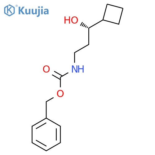 benzyl N-(3S)-3-cyclobutyl-3-hydroxypropylcarbamate structure