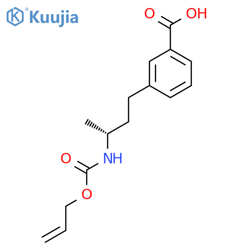 3-[(3R)-3-{[(prop-2-en-1-yloxy)carbonyl]amino}butyl]benzoic acid structure