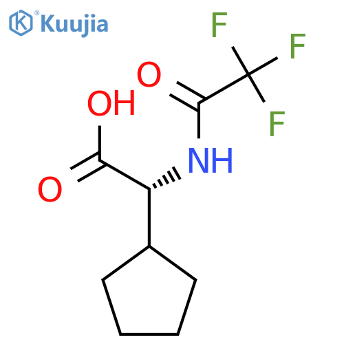 (2R)-2-cyclopentyl-2-(2,2,2-trifluoroacetamido)acetic acid structure