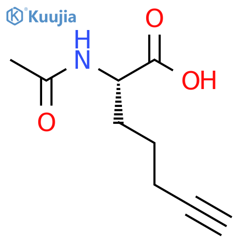 (2S)-2-acetamidohept-6-ynoic acid structure