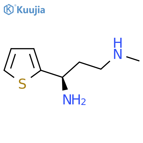 [(3R)-3-amino-3-(thiophen-2-yl)propyl](methyl)amine structure