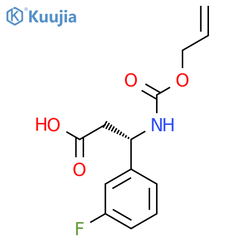 (3S)-3-(3-fluorophenyl)-3-{(prop-2-en-1-yloxy)carbonylamino}propanoic acid structure