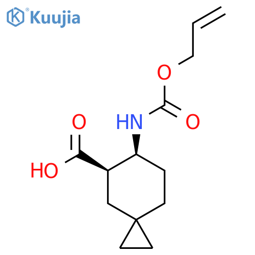 rac-(5R,6S)-6-{(prop-2-en-1-yloxy)carbonylamino}spiro2.5octane-5-carboxylic acid structure
