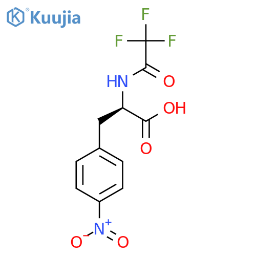 (2R)-3-(4-nitrophenyl)-2-(2,2,2-trifluoroacetamido)propanoic acid structure