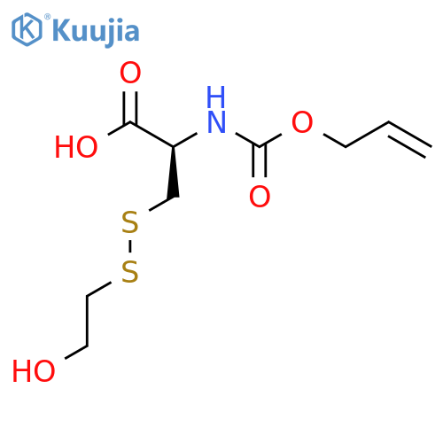 (2R)-3-[(2-hydroxyethyl)disulfanyl]-2-{[(prop-2-en-1-yloxy)carbonyl]amino}propanoic acid structure