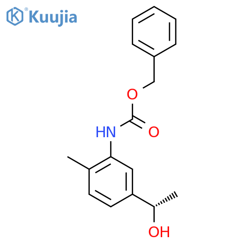 benzyl N-{5-(1S)-1-hydroxyethyl-2-methylphenyl}carbamate structure