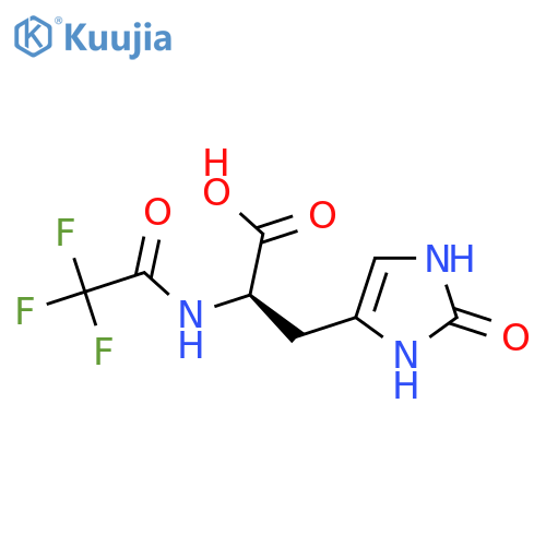 (2R)-3-(2-hydroxy-1H-imidazol-4-yl)-2-(2,2,2-trifluoroacetamido)propanoic acid structure