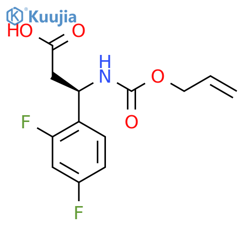 (3R)-3-(2,4-difluorophenyl)-3-{(prop-2-en-1-yloxy)carbonylamino}propanoic acid structure