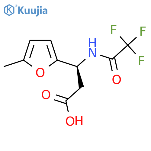 (3S)-3-(5-methylfuran-2-yl)-3-(trifluoroacetamido)propanoic acid structure