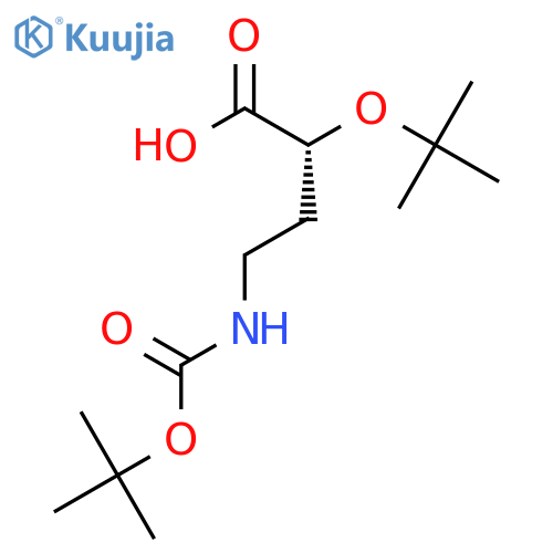 (2R)-2-(tert-butoxy)-4-{[(tert-butoxy)carbonyl]amino}butanoic acid structure