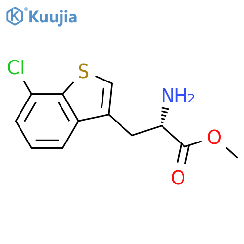 methyl (2S)-2-amino-3-(7-chloro-1-benzothiophen-3-yl)propanoate structure