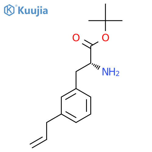 tert-butyl (2R)-2-amino-3-3-(prop-2-en-1-yl)phenylpropanoate structure