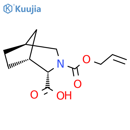 rac-(1R,2S,5S)-3-(prop-2-en-1-yloxy)carbonyl-3-azabicyclo3.2.1octane-2-carboxylic acid structure