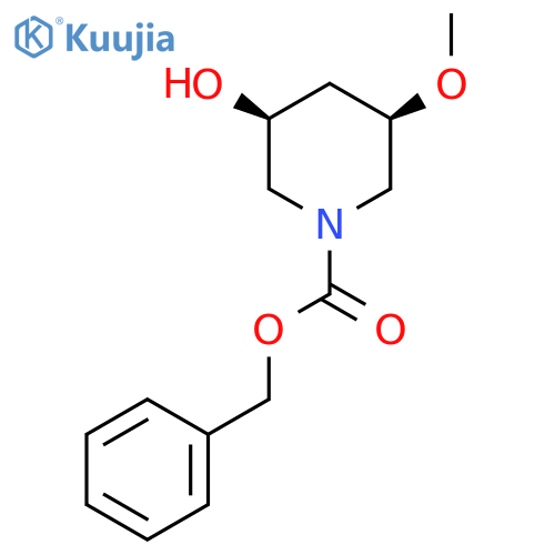benzyl (3S,5R)-3-hydroxy-5-methoxypiperidine-1-carboxylate structure