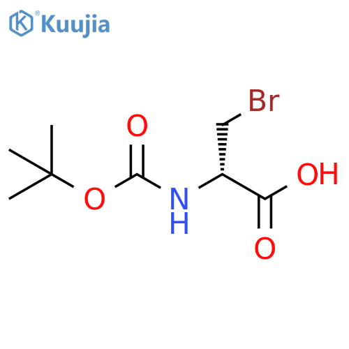 (2S)-3-bromo-2-{(tert-butoxy)carbonylamino}propanoic acid structure