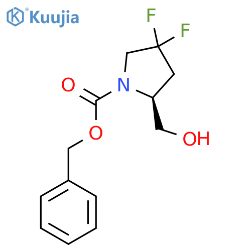 benzyl (2S)-4,4-difluoro-2-(hydroxymethyl)pyrrolidine-1-carboxylate structure