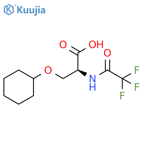 (2S)-3-(cyclohexyloxy)-2-(2,2,2-trifluoroacetamido)propanoic acid structure