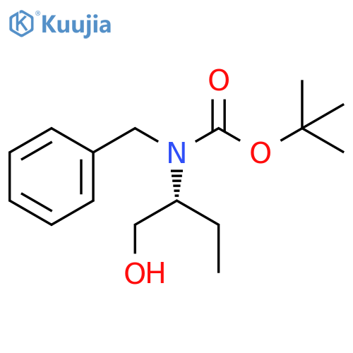 tert-butyl N-benzyl-N-(2R)-1-hydroxybutan-2-ylcarbamate structure