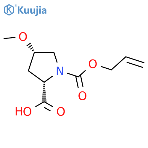 (2S,4S)-4-methoxy-1-[(prop-2-en-1-yloxy)carbonyl]pyrrolidine-2-carboxylic acid structure