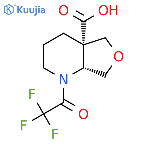 rac-(4aR,7aS)-1-(2,2,2-trifluoroacetyl)-octahydrofuro3,4-bpyridine-4a-carboxylic acid structure