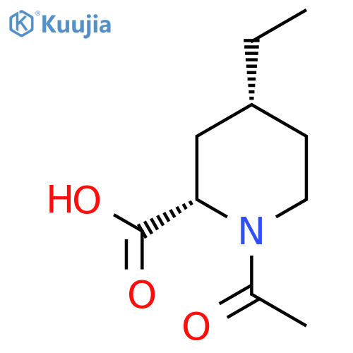 rac-(2R,4S)-1-acetyl-4-ethylpiperidine-2-carboxylic acid structure