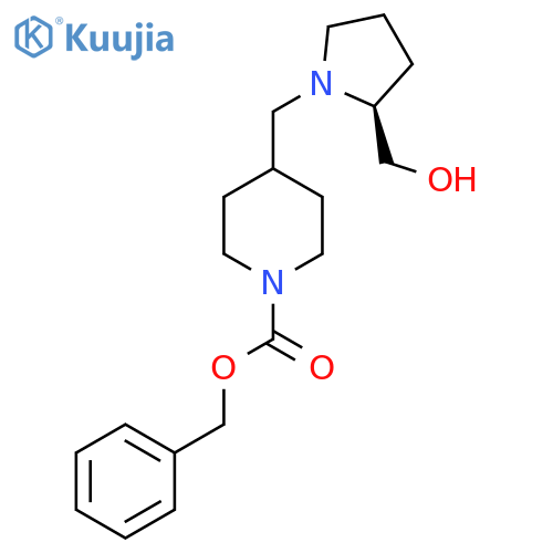 benzyl 4-{(2S)-2-(hydroxymethyl)pyrrolidin-1-ylmethyl}piperidine-1-carboxylate structure