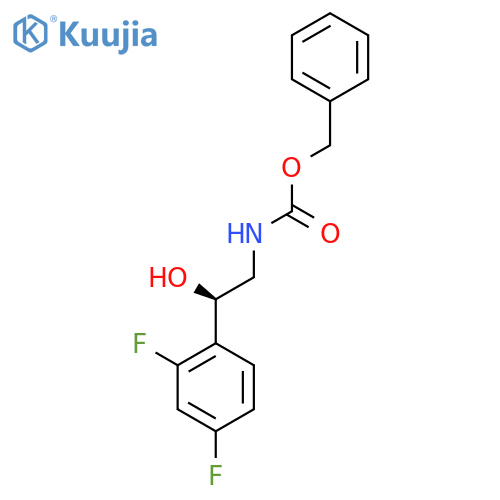 benzyl N-(2R)-2-(2,4-difluorophenyl)-2-hydroxyethylcarbamate structure