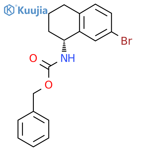 benzyl N-(1R)-7-bromo-1,2,3,4-tetrahydronaphthalen-1-ylcarbamate structure