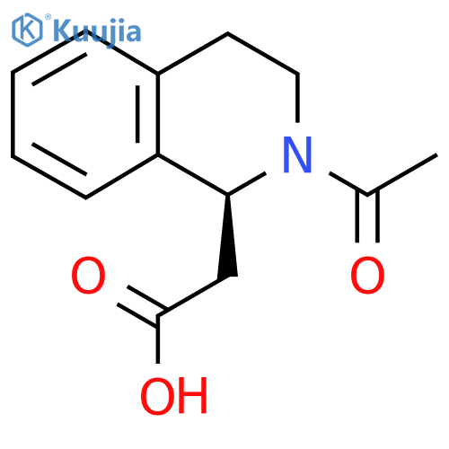2-(1S)-2-acetyl-1,2,3,4-tetrahydroisoquinolin-1-ylacetic acid structure
