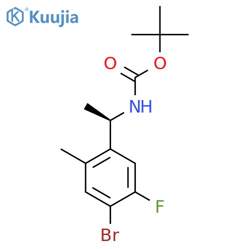 tert-butyl N-(1R)-1-(4-bromo-5-fluoro-2-methylphenyl)ethylcarbamate structure