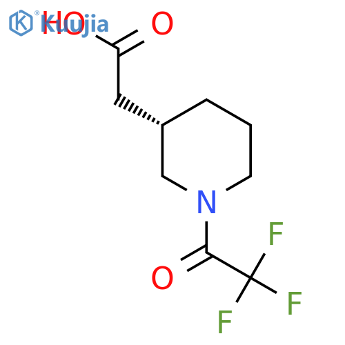 2-[(3S)-1-(trifluoroacetyl)piperidin-3-yl]acetic acid structure