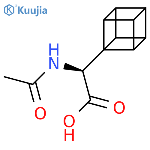 (2S)-2-(cuban-1-yl)-2-acetamidoacetic acid structure