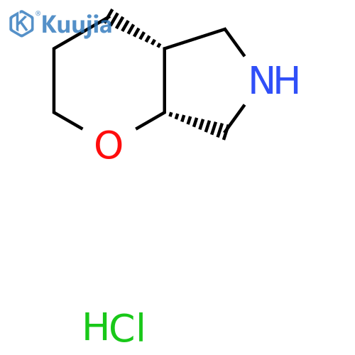 Pyrano[2,3-c]pyrrole, octahydro-, hydrochloride (1:1), (4aR,7aR)- structure