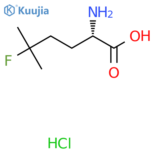 (2S)-2-amino-5-fluoro-5-methylhexanoic acid hydrochloride structure