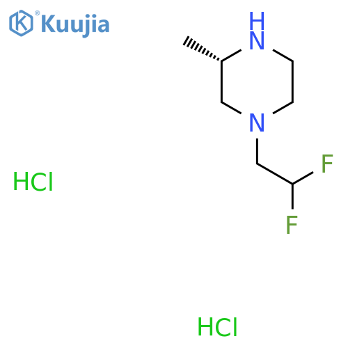 (3S)-1-(2,2-difluoroethyl)-3-methylpiperazine dihydrochloride structure
