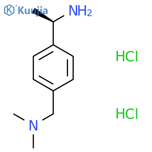 (1R)-1-{4-(dimethylamino)methylphenyl}ethan-1-amine dihydrochloride structure