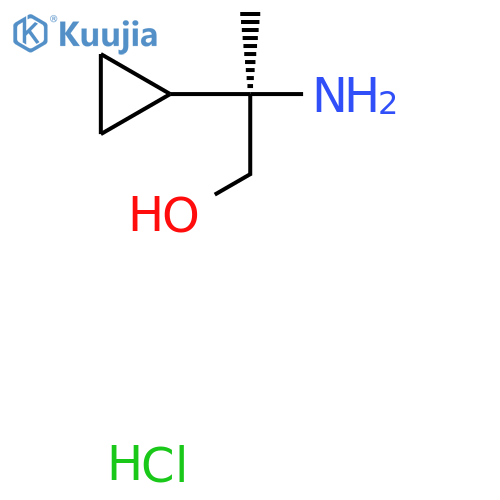 (2R)-2-amino-2-cyclopropylpropan-1-ol hydrochloride structure