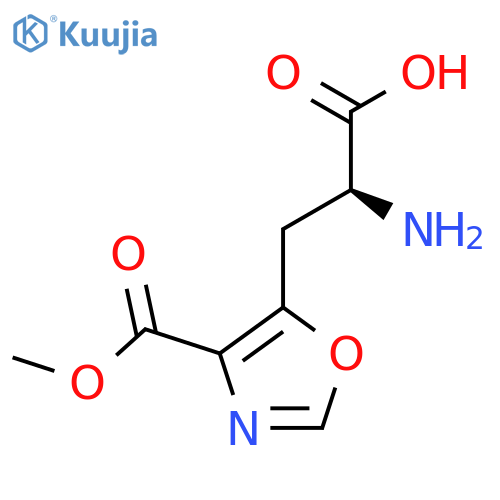 (2S)-2-amino-3-4-(methoxycarbonyl)-1,3-oxazol-5-ylpropanoic acid structure