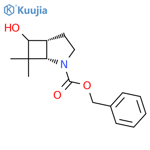 rac-benzyl (1R,5S)-6-hydroxy-7,7-dimethyl-2-azabicyclo[3.2.0]heptane-2-carboxylate structure