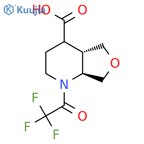 rac-(4aR,7aR)-1-(2,2,2-trifluoroacetyl)-octahydrofuro3,4-bpyridine-4-carboxylic acid structure
