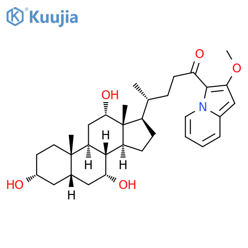 (3α,5β,7α,12α)-3,7,12-Trihydroxy-24-(2-methoxy-3-indolizinyl)cholan-24-one structure