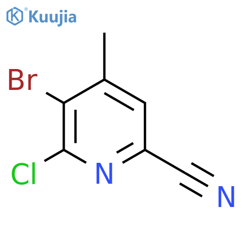 5-Bromo-6-chloro-4-methylpyridine-2-carbonitrile structure